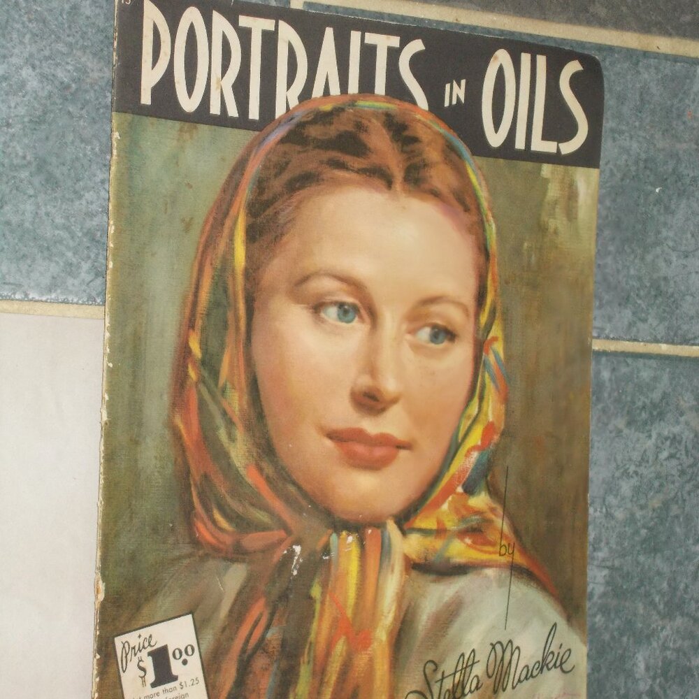 Vintage "Portraits in Oils" #15 by Stella Mackie, soft cover